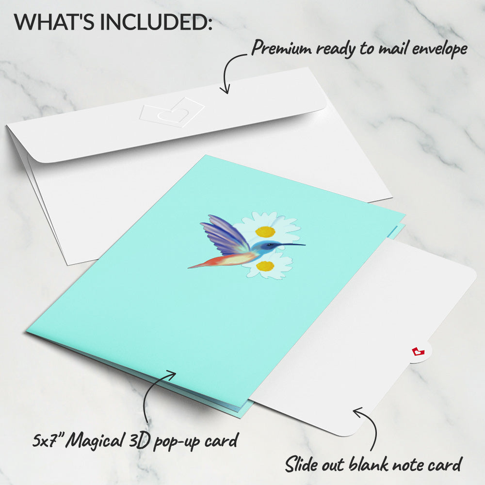 Hummingbirds Pop-Up Card